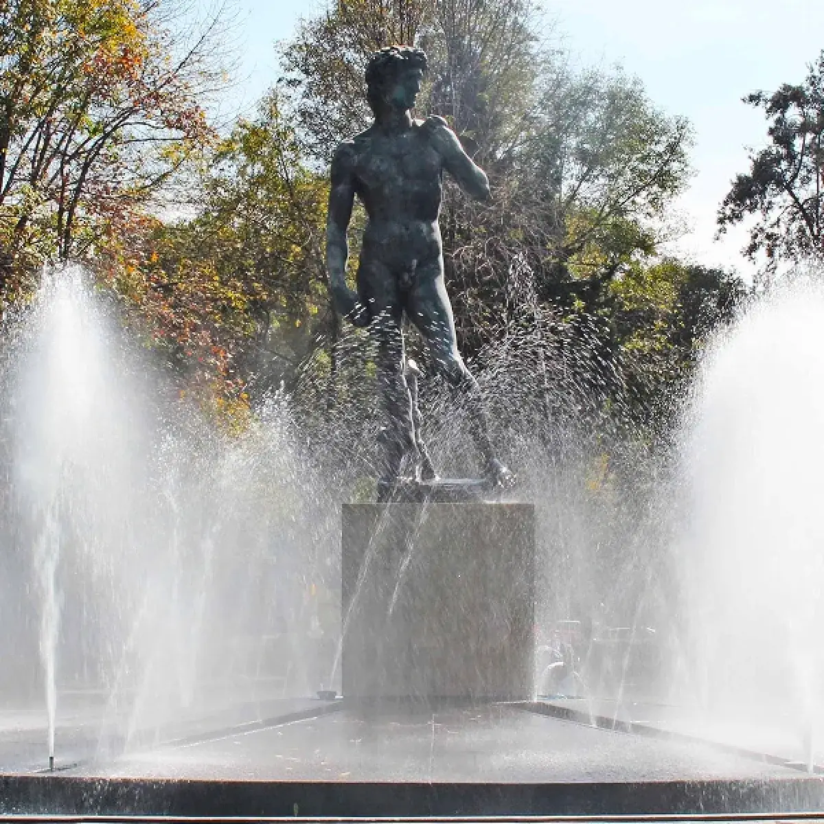 Plaza Río de Janeiro con réplica del David